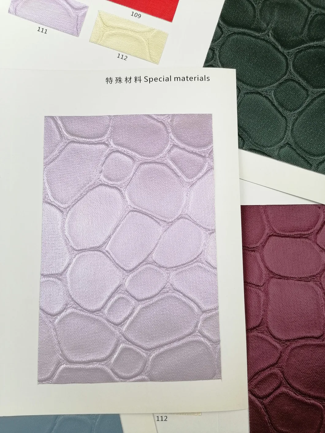 Decorative Material of Leather Fabric with Small Stone Pattern