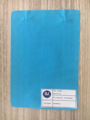 Film plastique imperméable bleu personnalisé de film de PEVA pour les produits jetables chirurgicaux fabriqués en Chine